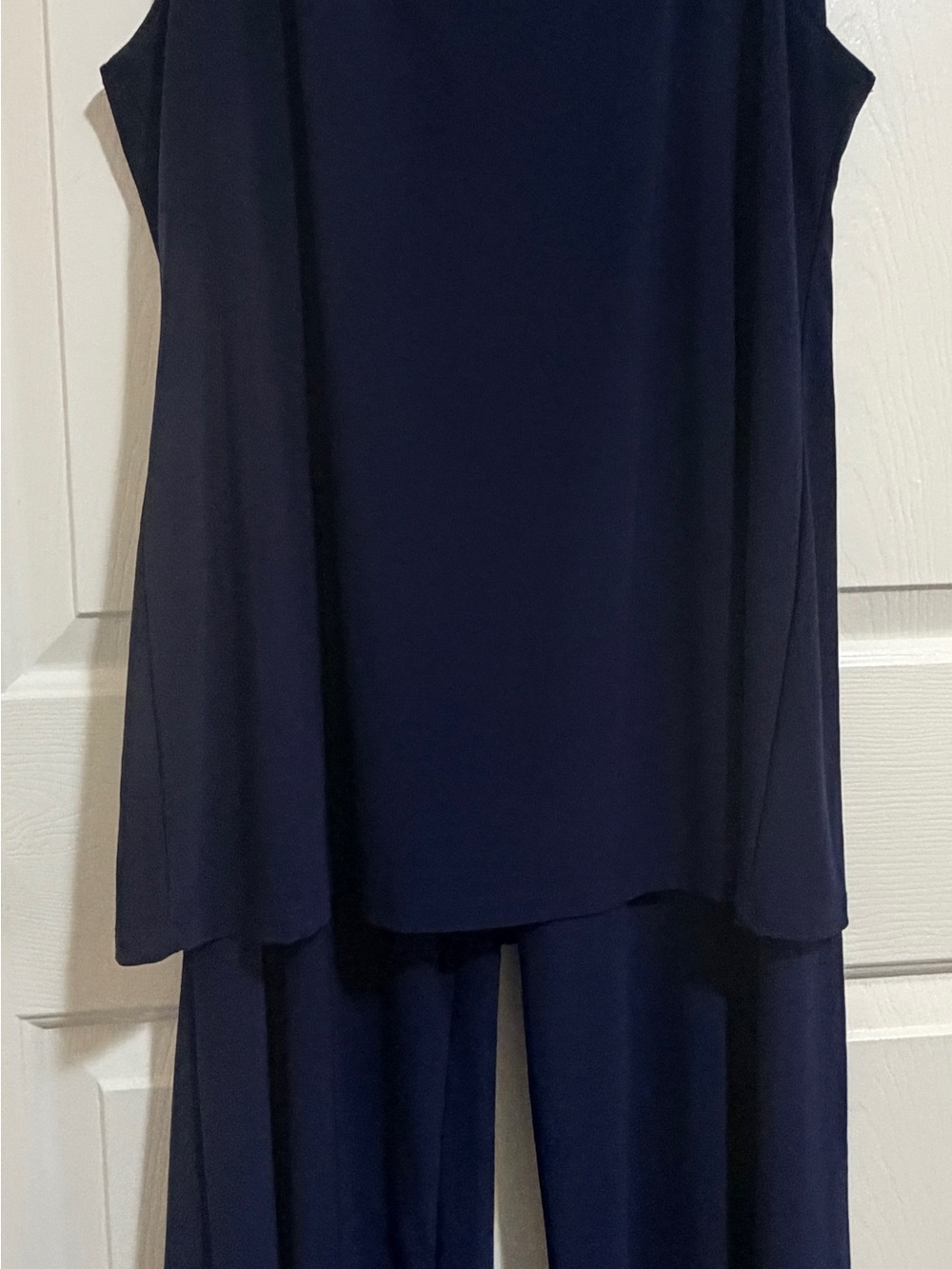 Sleek Navy Sleeveless Pantsuit - Classic Navy Two-Piece